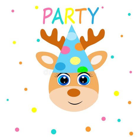Cute Animals In Party Hats Happy Birthday Decoration Vector
