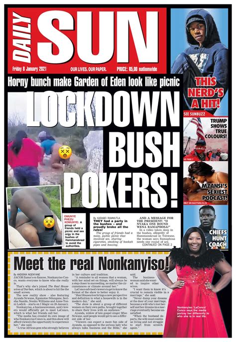 Daily Sun January 08 2021 Newspaper Get Your Digital Subscription
