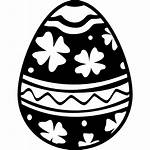 Easter Egg Lines Flowers Icon Decoration Icons