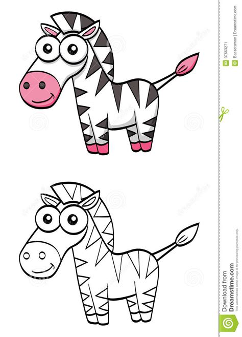 Zebras have long been able to amuse adults and children by the unusual color pattern of their coats. Cute Cartoon Zebra Stock Image - Image: 37663271