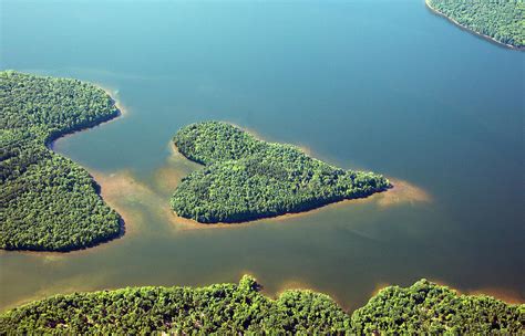 Heart Shaped Island In Lake Photograph By Thomas Jackson Fine Art America