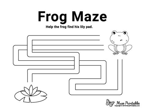 Free Printable Frog Maze Download It From