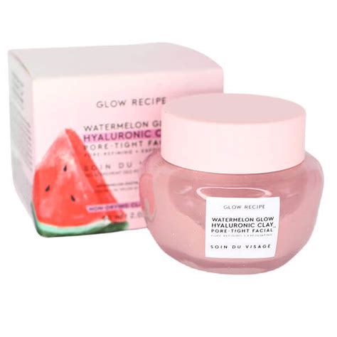 Afsheen Glow Recipe Watermelon Glow Hyaluronic Clay Pore Tight Facial