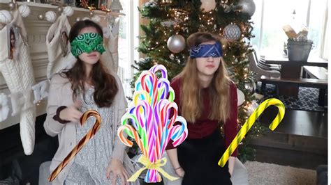 Blindfolded Candy Cane Challenge Youtube