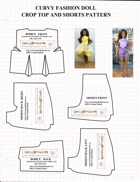 Template Printable Barbie Clothes Patterns