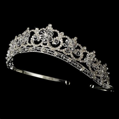 Royal Swarovski Crystal Floral Tiara Crown Crystal Bridal Tiaras