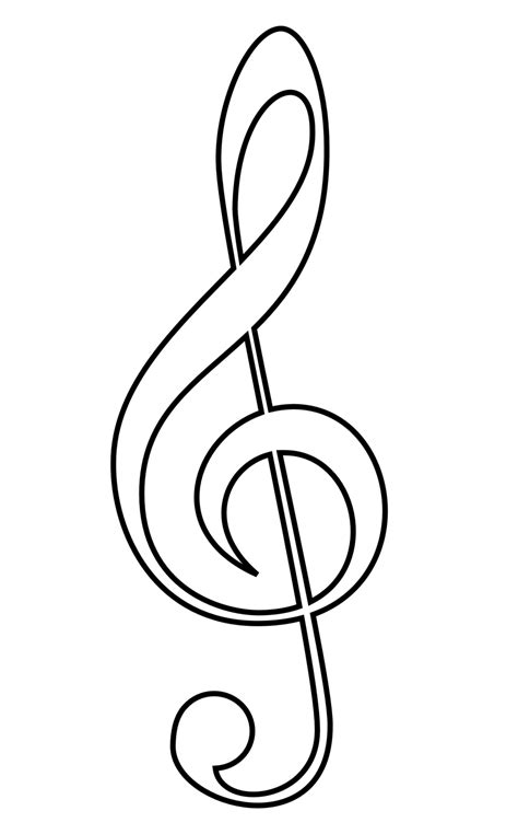 Free for personal and commercial purpose with attribution. Treble clef | Music coloring, Music notes art, Music notes drawing