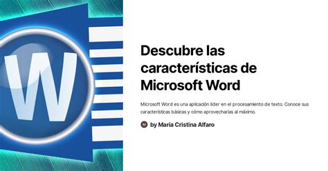 Descubre Las Características De Microsoft Word