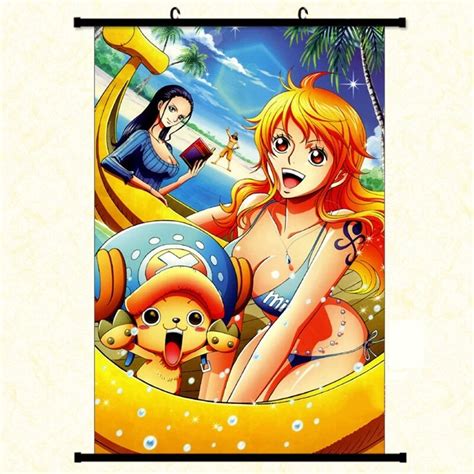 One Piece Wall Scroll Nami And Boa Hancock One Piece Merch