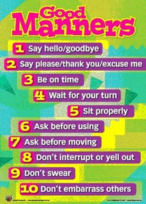37 Raising And Teaching Kids Good Manners And Habits Ideas Manners