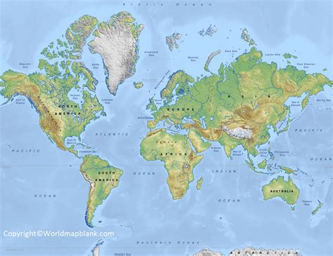 Blank World Geography Map
