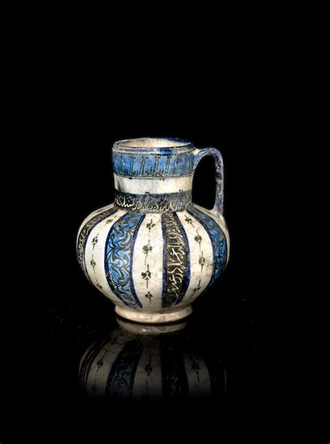 bonhams a kashan pottery jug persia 12th 13th century