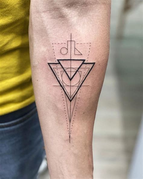 Geometric Piece By Soychapa Geometric Tattoos Men Geometric Tattoo Geometric Tattoo Design