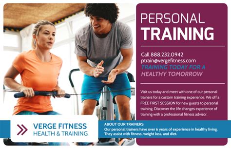 Personal Trainer Promotional Ad Postcard Template