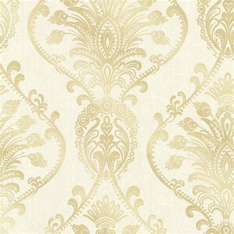 Noble Cream Ornate Damask Wallpaper In 2019 Damask Wallpaper Damask