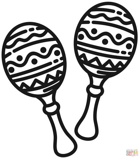 Printable Maracas Coloring Page Coloring Library