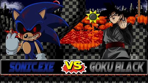 Mugen Battles Sonicexe Vs Goku Black Creepypasta Vs Dragon