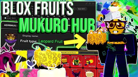 New Roblox Blox Fruits Hack Script Gui Mukuro Hub Auto Farm Devil