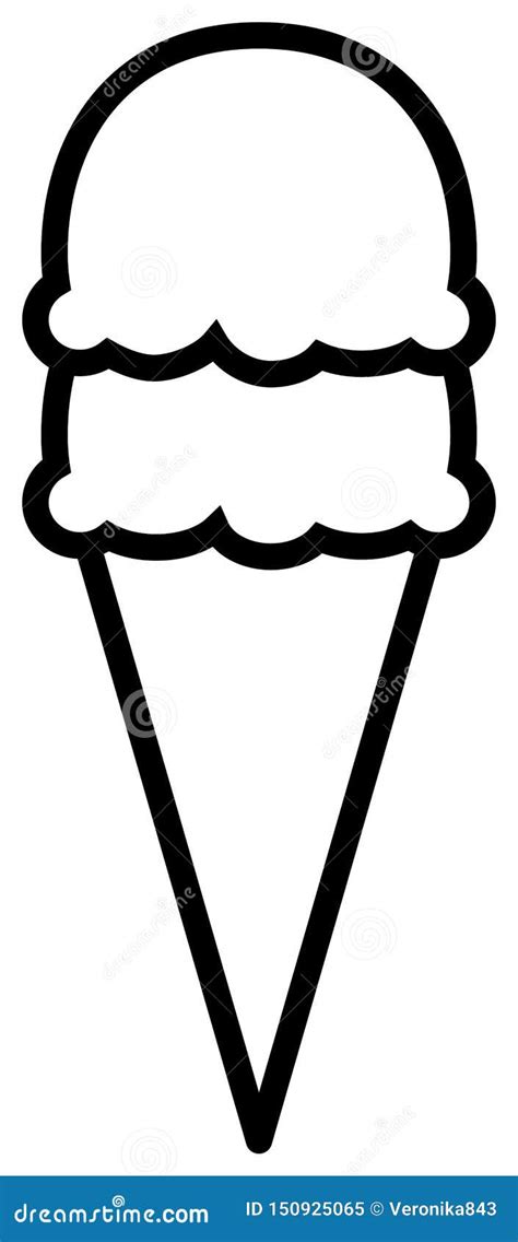 ice cream cone double scoop vector black and white my xxx hot girl
