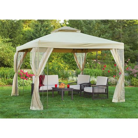 A gorgeous shade structure is the centerpiece of many outdoor living spaces. 10x10' Backyard Gazebo - 197169, Gazebos, Awnings ...