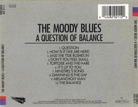 The Moody Blues A Question Of Balance 1970 Moody Blues How Are