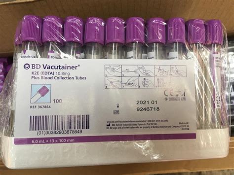 BD K2 EDTA Vacutainer 6 ML For Clinical Model Name Number 367864 Rs