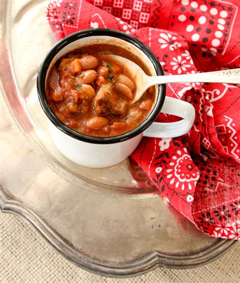 Slow Cooker Pork And Beans Stew Shes Cookin From The Heart