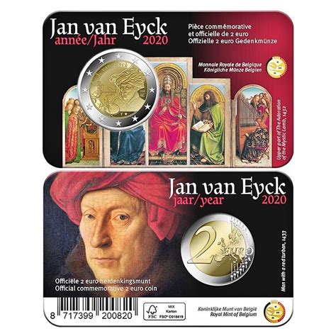 Belgium 2 Euro 2020 Jan Van Eyck Bu French Coin Card