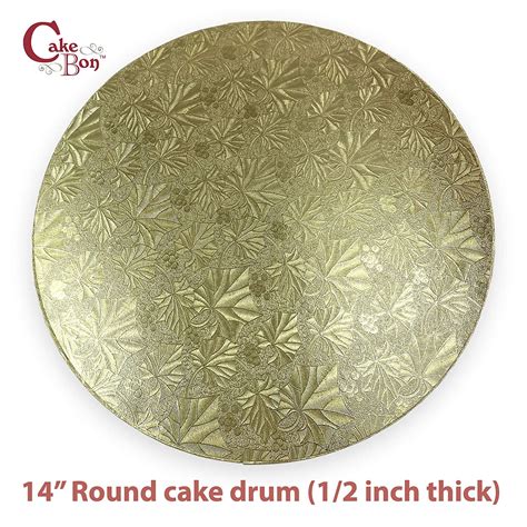 Cake Drums Round 14 Inches Gold Sturdy 12 Inch Thick