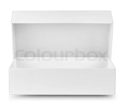 Open Empty White Box Stock Image Colourbox