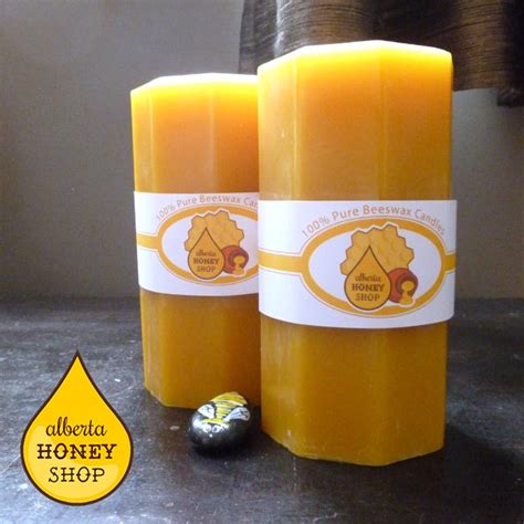 Large Beeswax Pillar Candles Alberta Honey Shop Buy Premium