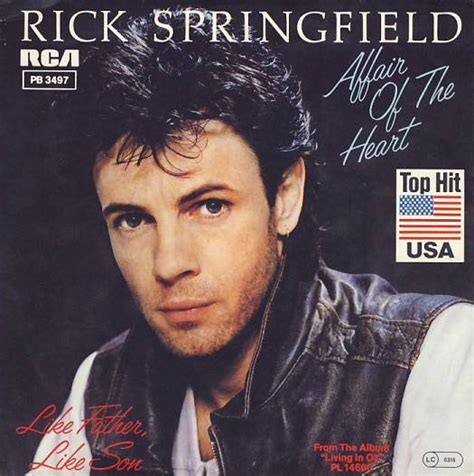 Rick Springfield Affair Of The Heart 1983 Vinyl Discogs