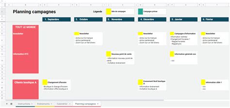 Template Calendrier And Planning Des Campagnes Marketing