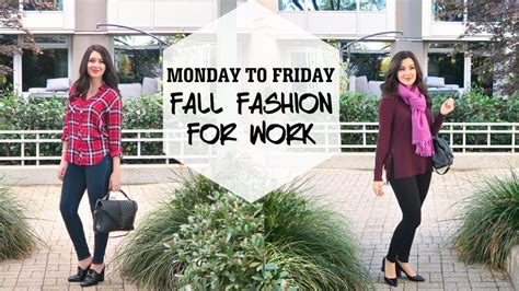 Monday To Friday Fall Fashion Work Outfits Youtube