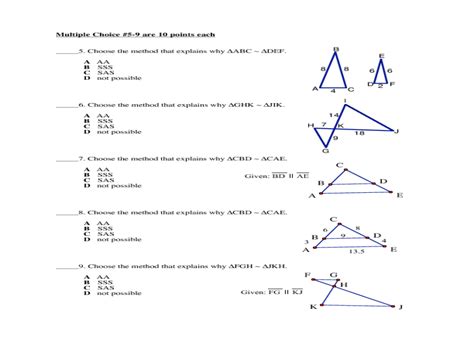 Welcome to functions and geometry. Theorems For Similar Triangles Worksheet Answers - 7 5 ...