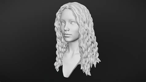 3d Hair Style For Girl V28 3d Model How To Draw Hair Zbrush Hair Vrogue