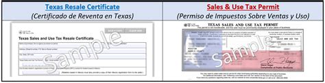 Texas Sales And Use Tax Permit Y El Resale Certificate Todo Lo Que