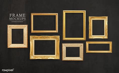 Download premium psd of Luxurious baroque frame mockup on a wall 586118 in 2020 | Baroque frames ...