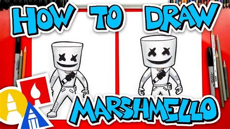 How To Draw Fortnite Marshmello Skin Art For Kids Hub Easy Art For