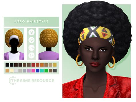 The Sims Resource Afro Hairstyle
