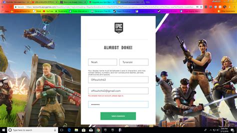 Whenever i go to create an account, with an untaken email/username, i get an error message above the create account button saying. How To Create A Fortnite Account | Create Epic Games ...