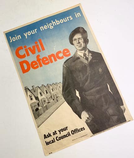 IMCS Militaria British Civil Defense Poster