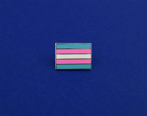 Trans Flag Enamel Pin Badge Hard Enamel Nickel Free Brooch Etsy