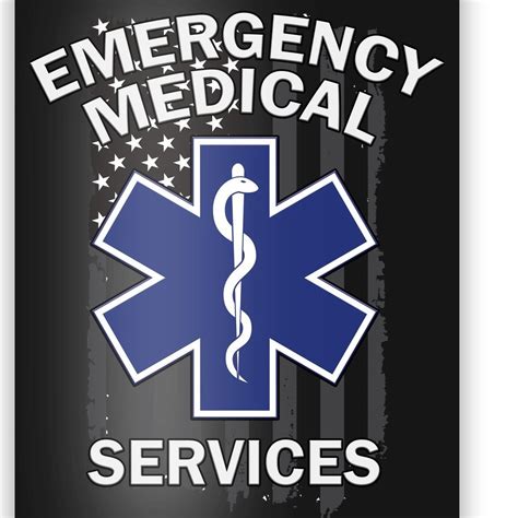 Emergency Medical Services Flag Poster Teeshirtpalace
