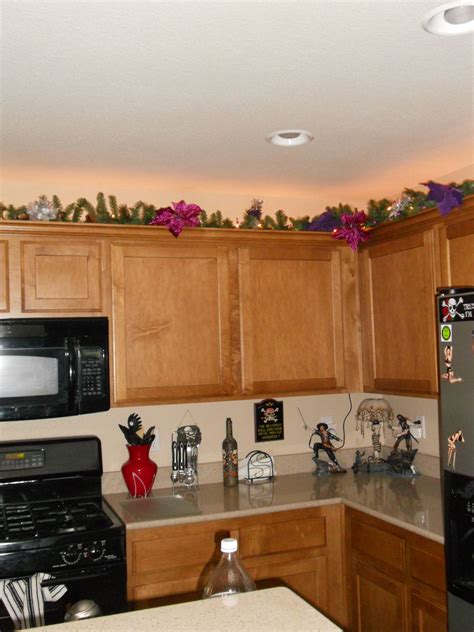 How To Decorate Above Your Kitchen Cabinets For Christmas Decor