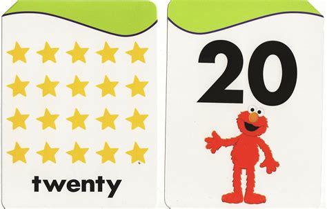 Images Of Number 20 Bk461 Sesame Street Flash Cards Numbers 1 20