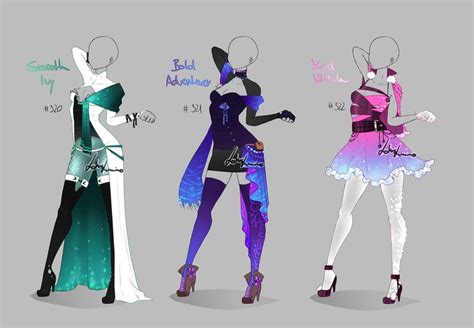 Outfit Design 320 322 Open By Lotuslumino On Deviantart Fashion