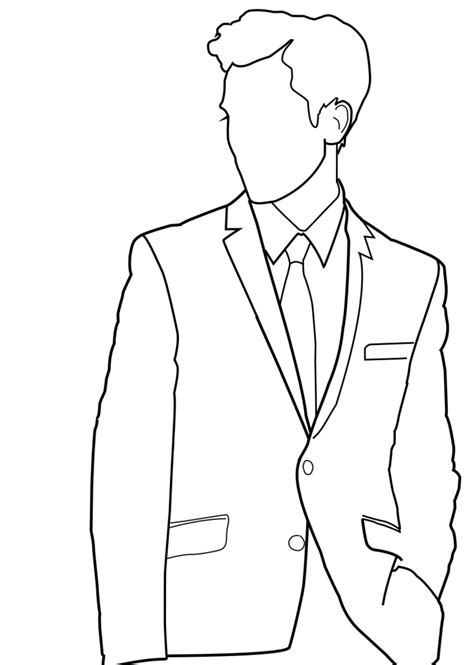 Man In Suit Drawing At Getdrawings Free Download