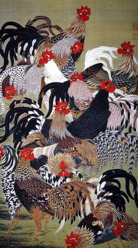Roosters Itō Jakuchū 1716 1800 Eccentric Japanese Painter Of The