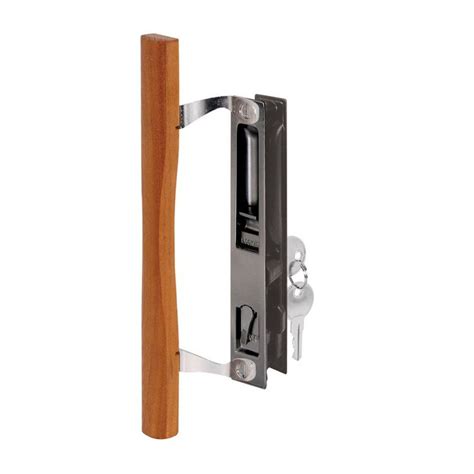Prime Line Sliding Glass Door Handle Set 6 58 In Diecast And Wood